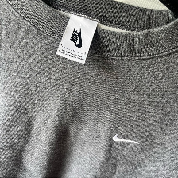 Nike NikeLab NRG Solo Swoosh Washed Crewneck Sweatshirt CZ5353-071 Size L Grey - Picture 2 of 5